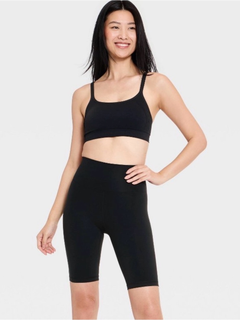 NWT Women’s All in Motion Super Flex Ultra High Rise 9” Biker Shorts XL Black